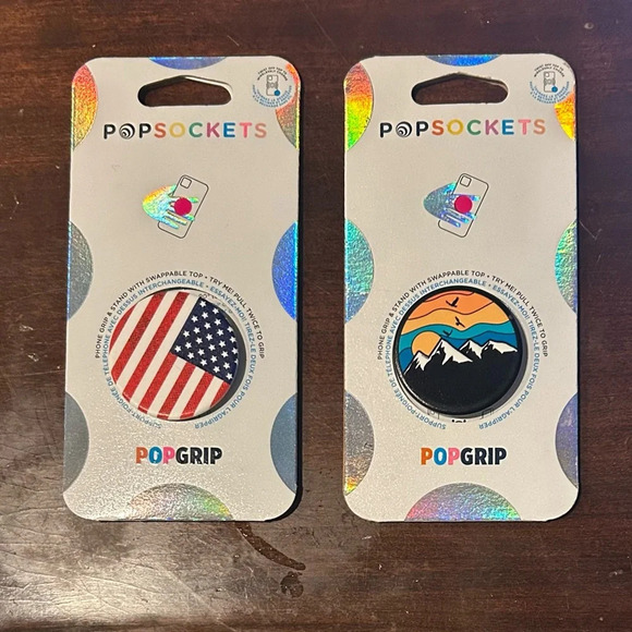 Set of 2 brand new unopened PopSockets POPGRIPS made by POPSOCKETS. NWTS - Picture 1 of 8